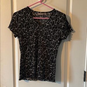 Black and White Patterned Top